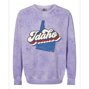 State Of Idaho Retro Logo Colorblast Crewneck Sweatshirt