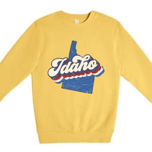 State Of Idaho Retro Logo Premium Crewneck Sweatshirt