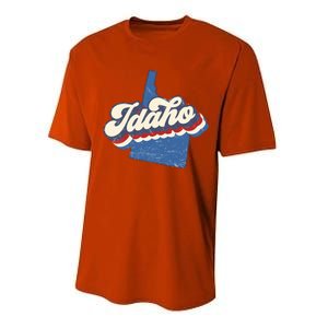 State Of Idaho Retro Logo Performance Sprint T-Shirt