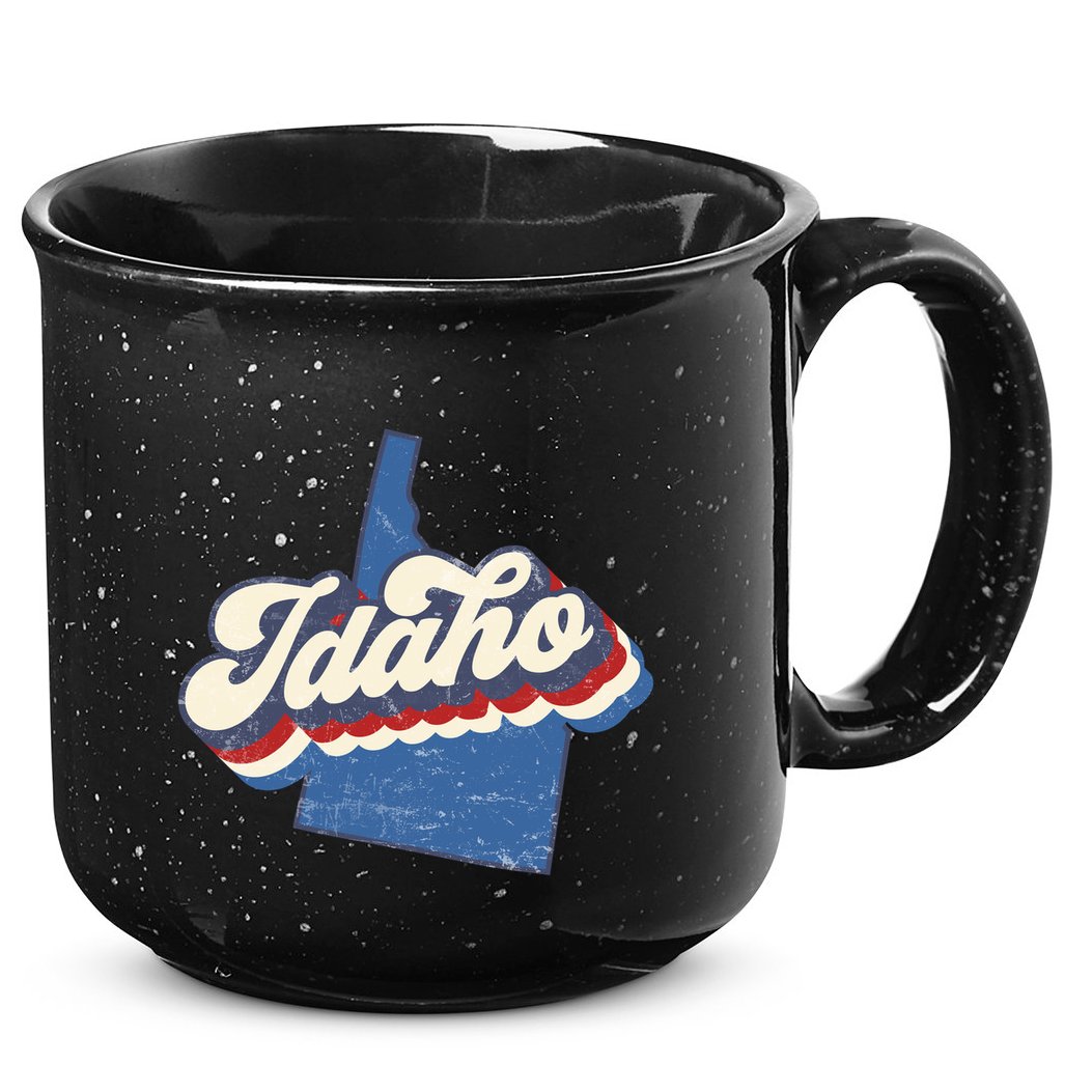 State Of Idaho Retro Logo 15oz Campfire Ceramic Mug