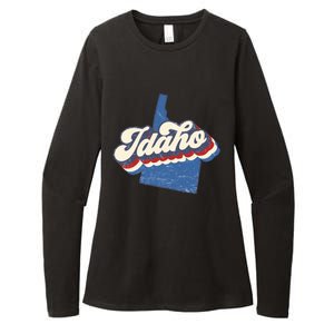 State Of Idaho Retro Logo Womens CVC Long Sleeve Shirt