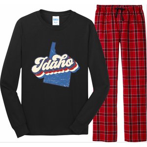 State Of Idaho Retro Logo Long Sleeve Pajama Set