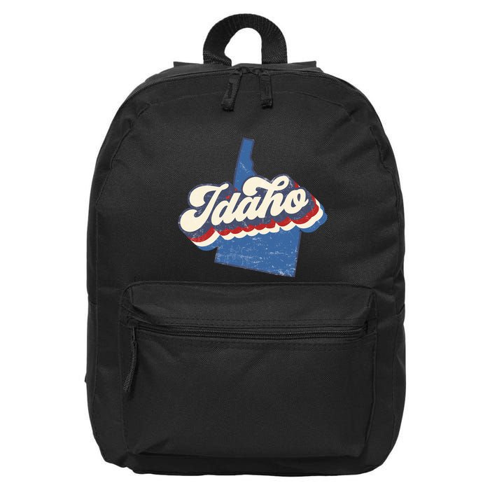 State Of Idaho Retro Logo 16 in Basic Backpack