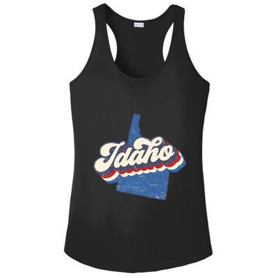 State Of Idaho Retro Logo Ladies PosiCharge Competitor Racerback Tank