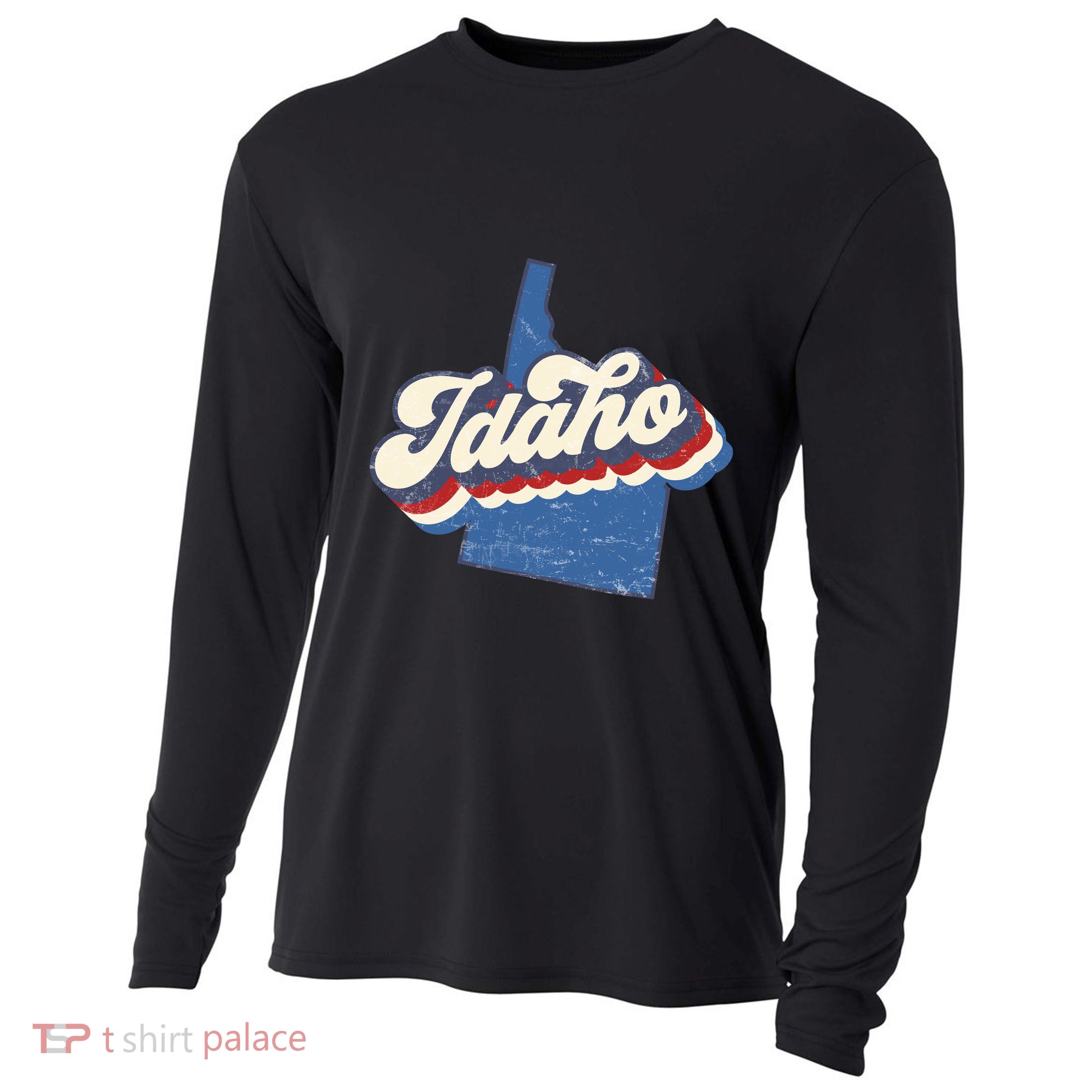 State Of Idaho Retro Logo Cooling Performance Long Sleeve Crew