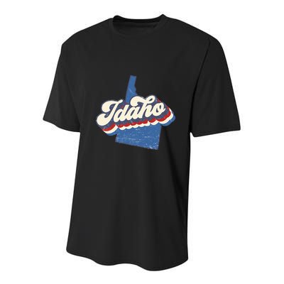 State Of Idaho Retro Logo Youth Performance Sprint T-Shirt