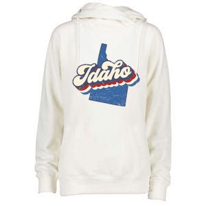 State Of Idaho Retro Logo Womens Funnel Neck Pullover Hood