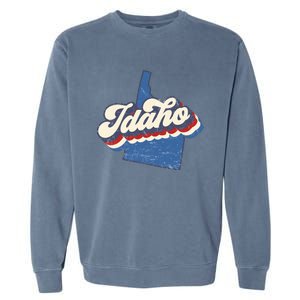 State Of Idaho Retro Logo Garment-Dyed Sweatshirt