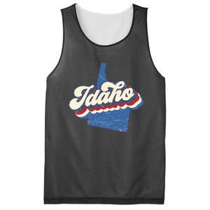 State Of Idaho Retro Logo Mesh Reversible Basketball Jersey Tank