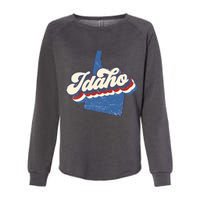 State Of Idaho Retro Logo Womens California Wash Sweatshirt