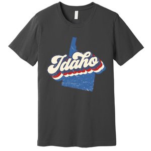 State Of Idaho Retro Logo Premium T-Shirt