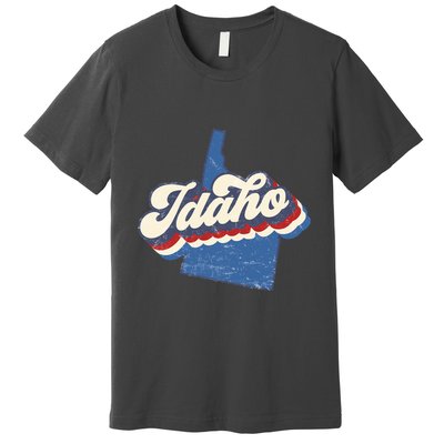 State Of Idaho Retro Logo Premium T-Shirt