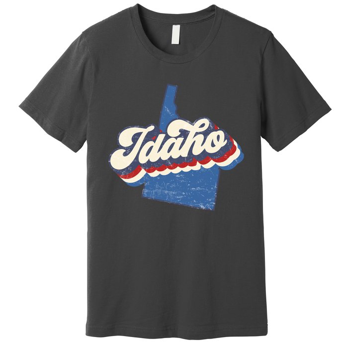 State Of Idaho Retro Logo Premium T-Shirt