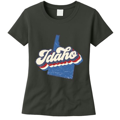 State Of Idaho Retro Logo Womens T-Shirt