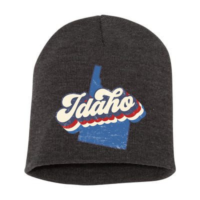 State Of Idaho Retro Logo Short Acrylic Beanie