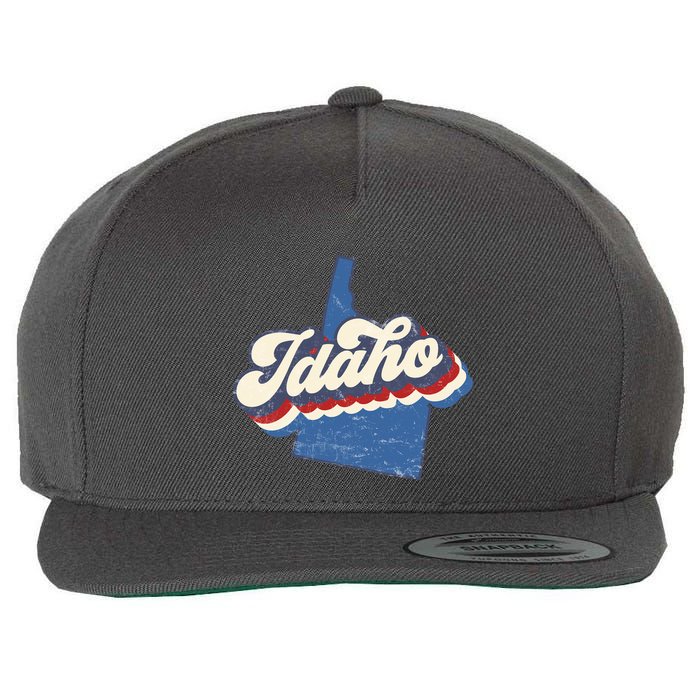 State Of Idaho Retro Logo Wool Snapback Cap