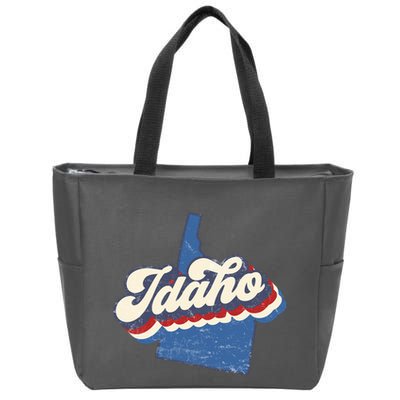 State Of Idaho Retro Logo Zip Tote Bag