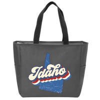 State Of Idaho Retro Logo Zip Tote Bag
