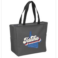 State Of Idaho Retro Logo Zip Tote Bag