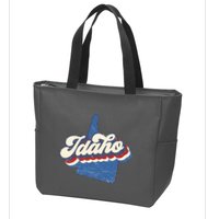 State Of Idaho Retro Logo Zip Tote Bag