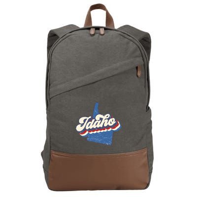 State Of Idaho Retro Logo Cotton Canvas Backpack