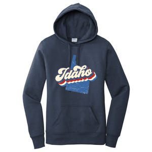 State Of Idaho Retro Logo Women's Pullover Hoodie