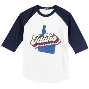 State Of Idaho Retro Logo Baseball Sleeve Shirt