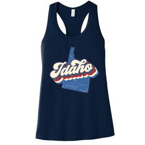 State Of Idaho Retro Logo Women's Racerback Tank