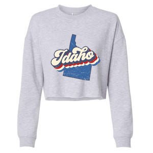 State Of Idaho Retro Logo Cropped Pullover Crew