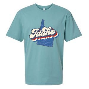 State Of Idaho Retro Logo Sueded Cloud Jersey T-Shirt