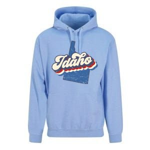 State Of Idaho Retro Logo Unisex Surf Hoodie