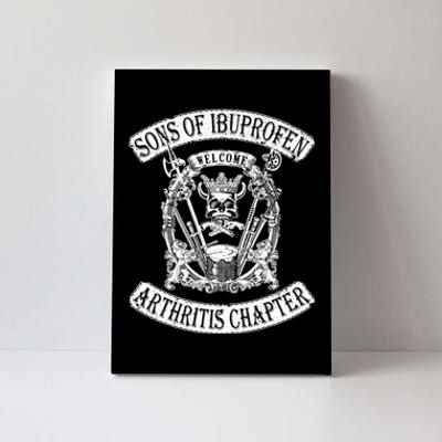 Sons Of Ibuprofen Arthritis Chapter Funny Old Biker Canvas