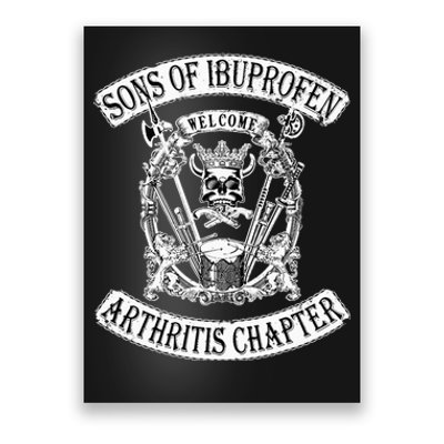 Sons Of Ibuprofen Arthritis Chapter Funny Old Biker Poster