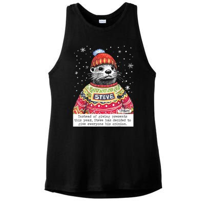 Steve Otter Instead Of Giving Presents This Year Ladies PosiCharge Tri-Blend Wicking Tank