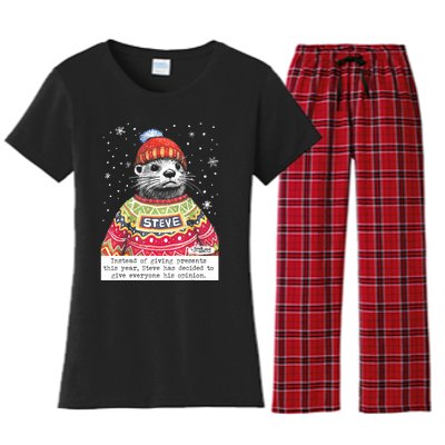 Steve Otter Instead Of Giving Presents This Year Women's Flannel Pajama Set