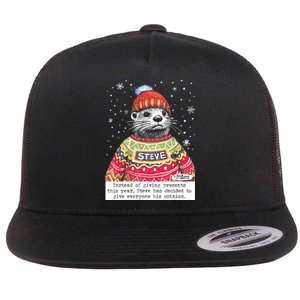 Steve Otter Instead Of Giving Presents This Year Flat Bill Trucker Hat