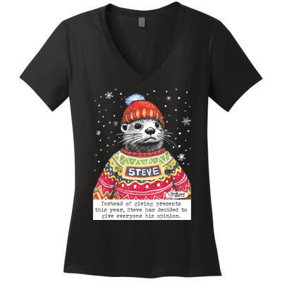 Steve Otter Instead Of Giving Presents This Year Women's V-Neck T-Shirt