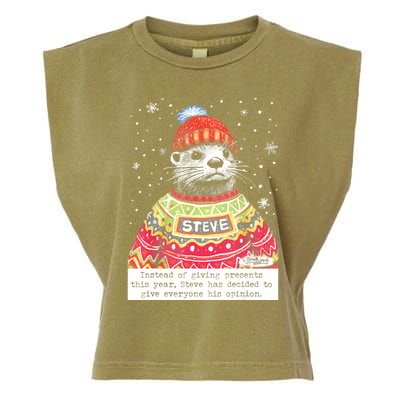 Steve Otter Instead Of Giving Presents This Year Garment-Dyed Women's Muscle Tee