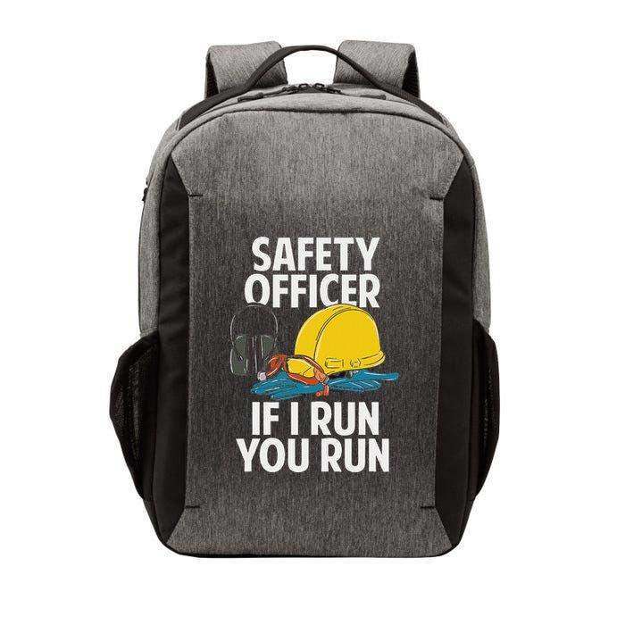 Safety Officer If I Run You Run Vector Backpack