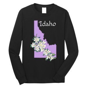 State Of Idaho Syringa Flower Long Sleeve Shirt