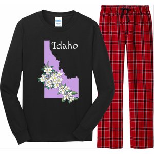 State Of Idaho Syringa Flower Long Sleeve Pajama Set