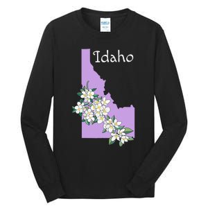 State Of Idaho Syringa Flower Tall Long Sleeve T-Shirt