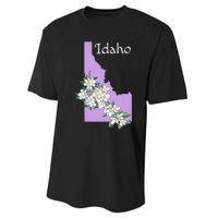 State Of Idaho Syringa Flower Performance Sprint T-Shirt