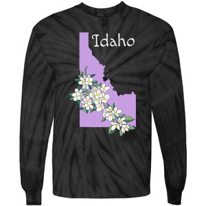 State Of Idaho Syringa Flower Tie-Dye Long Sleeve Shirt