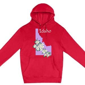 State Of Idaho Syringa Flower Premium Pullover Hoodie