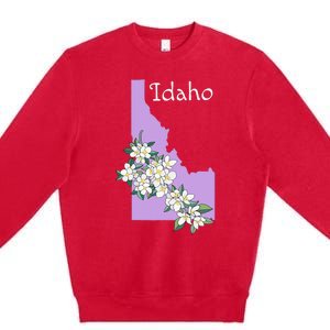 State Of Idaho Syringa Flower Premium Crewneck Sweatshirt