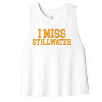 Stillwater Oklahoma I Miss Stillwater Women's Racerback Cropped Tank