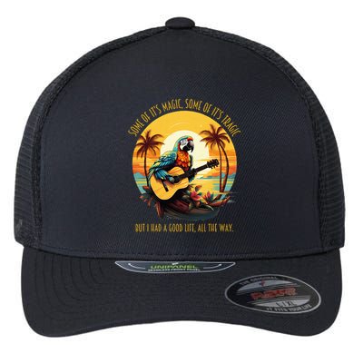 Some Of It's Magic Some Of It's Tragic Parrot Funny Flexfit Unipanel Trucker Cap