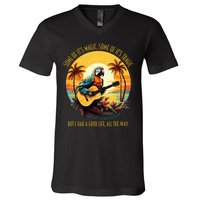 Some Of It's Magic Some Of It's Tragic Parrot Funny V-Neck T-Shirt
