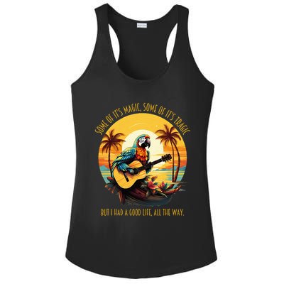 Some Of It's Magic Some Of It's Tragic Parrot Funny Ladies PosiCharge Competitor Racerback Tank